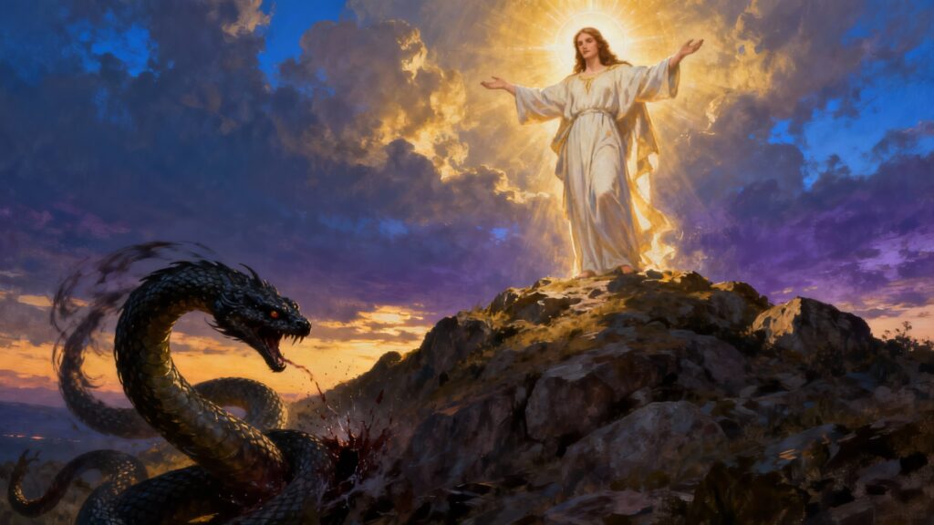 “Porei inimizade entre ti e a mulher, e entre a tua descendência e a dela; estas te ferirão a cabeça, e tu lhes ferirás o calcanhar.” (Gn 3:15)