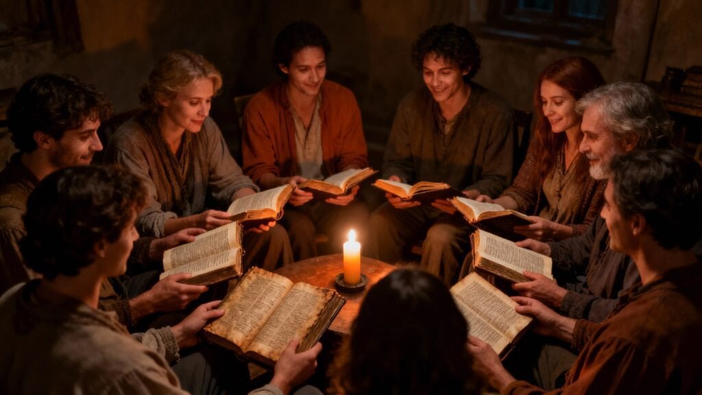 Organisieren Sie eine transformative gemeinsame Bibellesung. Organisieren Sie eine transformative gemeinsame Bibellesung.