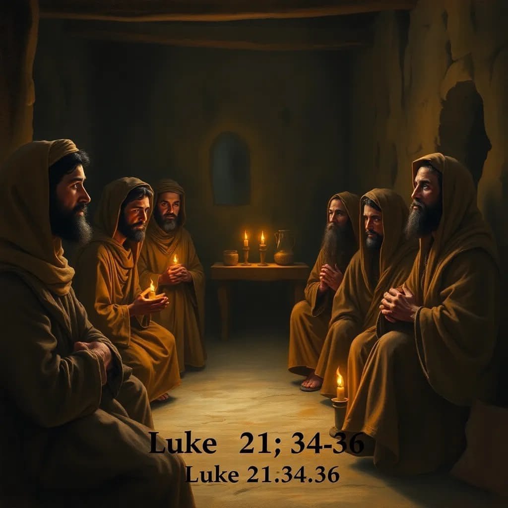 "היו ערים והתפללו בכל עת, למען יהיה לכם כוח להימלט מכל אשר עומד לקרות" (לוקס כא: 34-36)