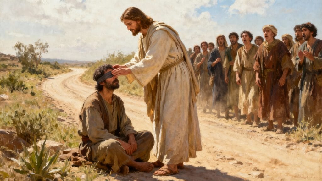 «Что Ты хочешь, чтобы Я сделал для Тебя?» «Господи, я хочу снова видеть» (Луки 18:35-43).