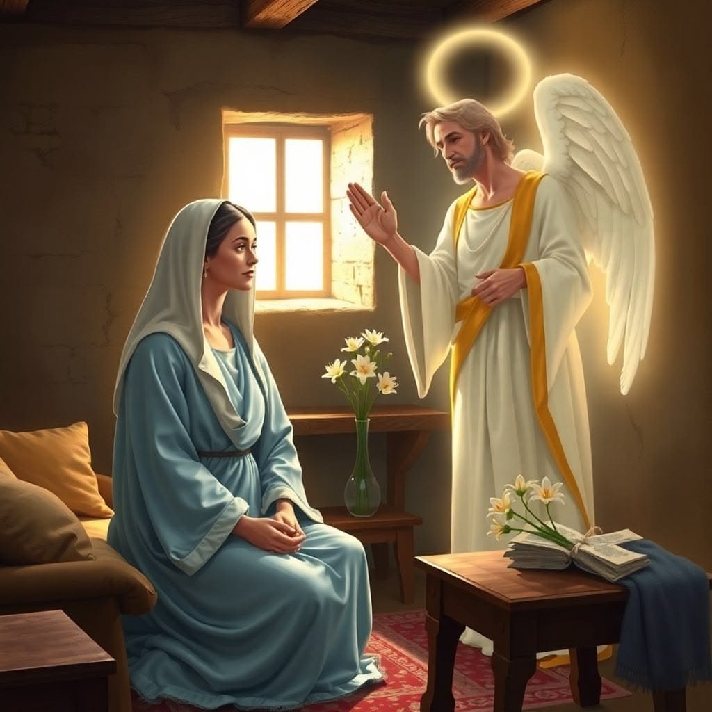 «¡Salve, llenos de gracia, el Señor está con ustedes!» (Lucas 1:26-38) «¡Salve, llenos de gracia, el Señor está con ustedes!» (Lucas 1:26-38)